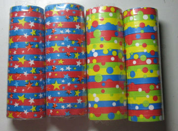 Cartoon printing streamers