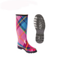 Fashion custom rubber rain boots with fur lining