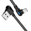 Câble de données Micro USB à 90 degrés LED à 90 degrés