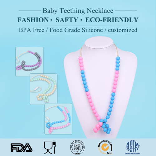 OEM Silicone Baby Teething Necklace