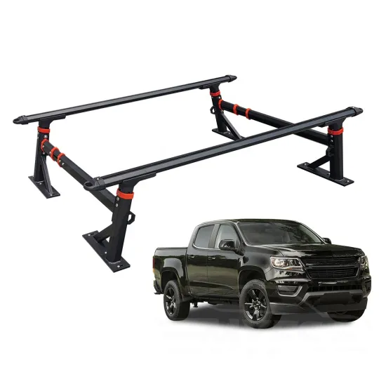 Universal Aluminum Adjustable Roof Tent Bed Rack and Ladder for Chevy Silverado/Colorado, GMC Sierra/Canyon