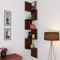 5 Tier Corner Rack Wall Mount Wood Shelf