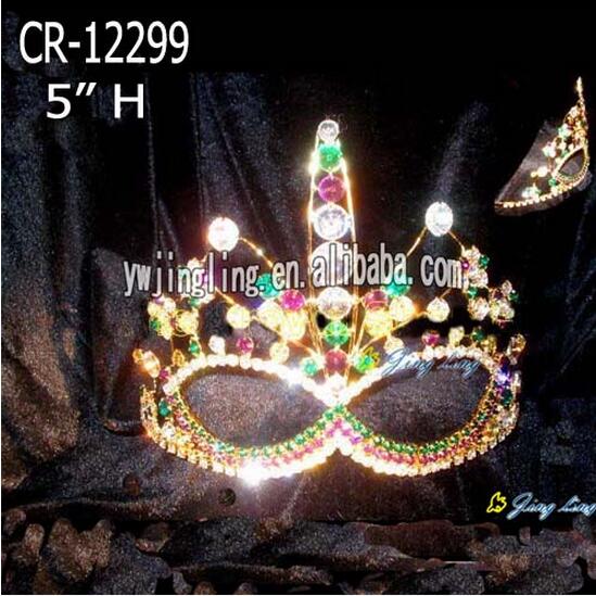 Colored Rhinestone Easter Mask Crowns For Party