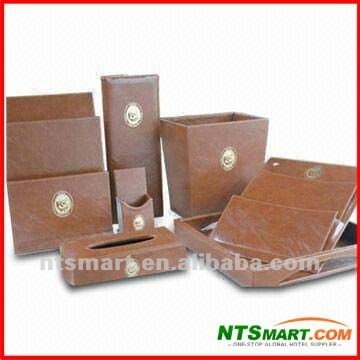 Hotel guest room leather product