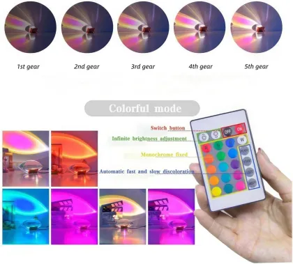 Colorful Crystal Glass Oval LED Lamp