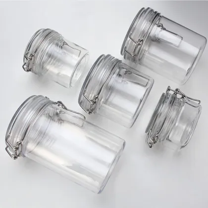 Round Clear PET Kilner Jar - Airtight Plastic Food Storage Container