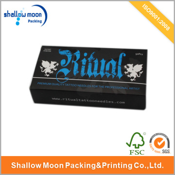 hot sale stamping black packaging paper box
