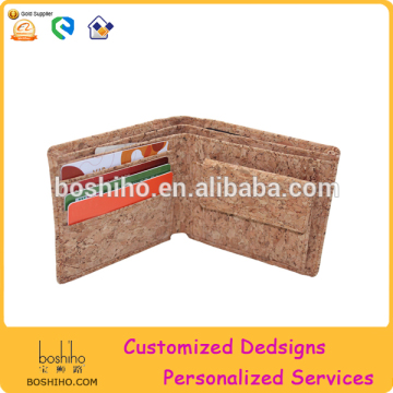BOSHIHO Men Popular Bifold Cork Young Man Wallet