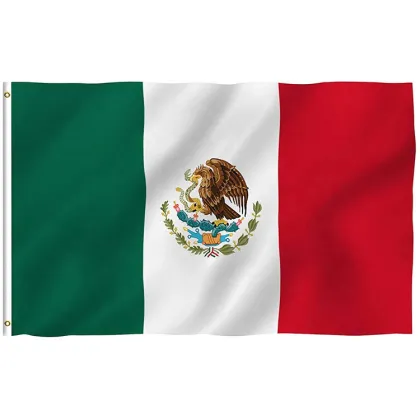 100% Polyester National Mexican Flag