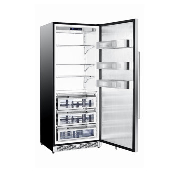 Large Capacity Refrigerated Beverage Freezer and 3-Door Refrigerator