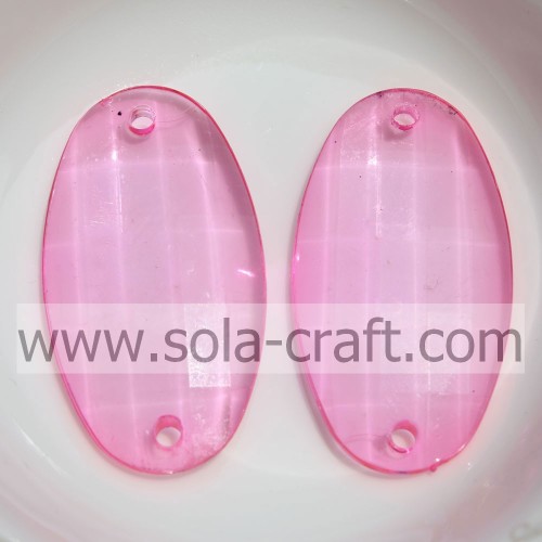 Double Hole Clear Acrylic Loose Wafer Beads for Decoration