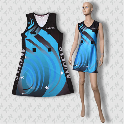 Custom sublimation women dress wholesales netball jerseys