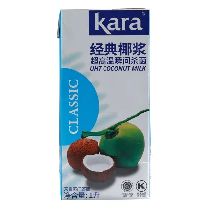 1L Indonesia Classic Kara Coconut Milk and Cream: 100% Pure Natural Product