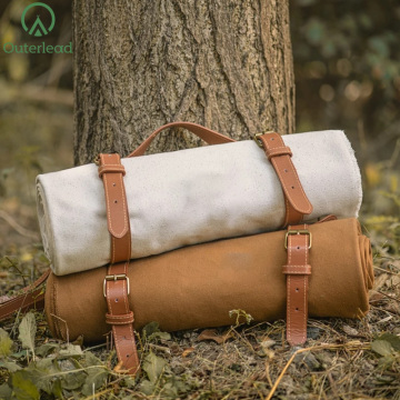 Waterproof Picnic Blanket Canvas Portable Picnic Mat