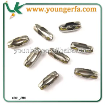 Stainless steel Ball Chain Closure ball caps