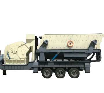 Crusher mobile a ruote portatile per schiacciamento in pietra in loco
