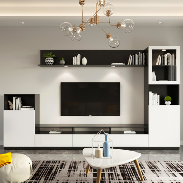 Nordic TV cabinet black and white modern