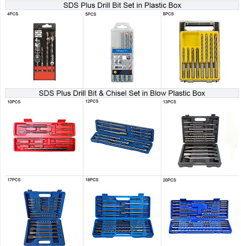 SDS PLUS Drill Bit and Chisel Set