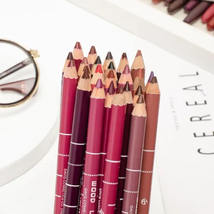 Long-lasting waterproof wooden lip liner pencil makeup