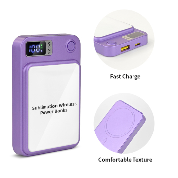 Subbank Custom Logo Blank Sublimation Power Bank 5000mAh Li Polymer Charger for iPhone
