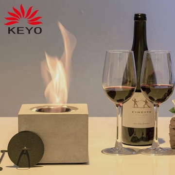 Alcohol Bio Ethanol Stove Concrete Indoor Fire Pit Mini Fire Bowl Round Fireplace Ethanol Tabletop Fireplaces