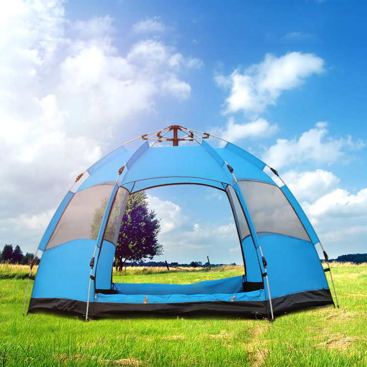 Fully Automatic Double Layer Hexagon Camping Tent Jpg