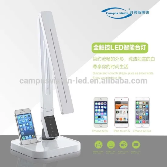 HOT 2015 Foldable LED table Lamp with IPHONE6&PLUS charging docking for working in Hotel