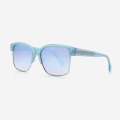 Square Acetate And Metal Combined Unisex Sunglasses 23A8059