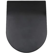 Black Duroplast Toilet Seat-Soft Close U Shape