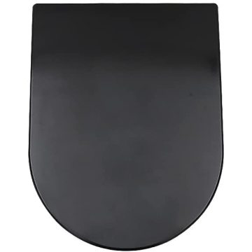 Inodoro negro duroplast asiento suave en forma de u