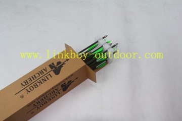 Wholesale Linkboy LBA009-4A-1 Carbon arrow for Recurve bow archery arrow for hunting 3 plastic vane
