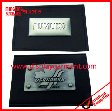 2014 high quality jeans leather patch labels