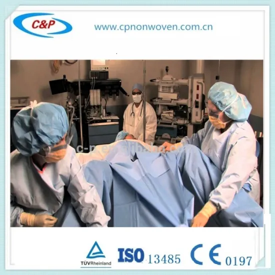 EO sterilized Disposable Surgical Lithotomy Drapes Pack With Pouches with CE manufacturer
