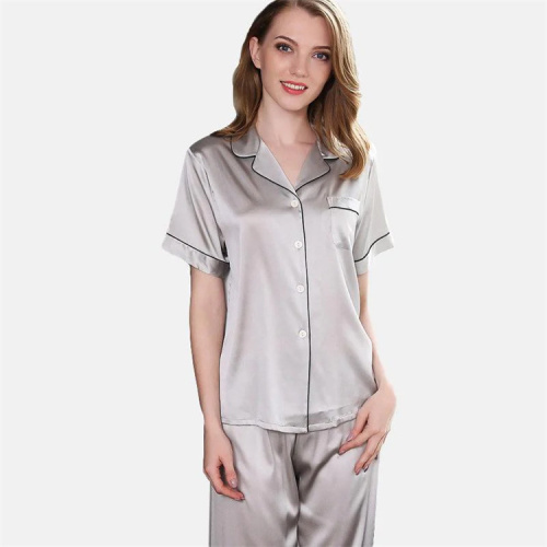 Custom Logo Satin Pyjamas für Frauen