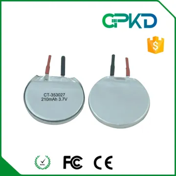 Li Polymer Battery round shape Accumulator with custom solder