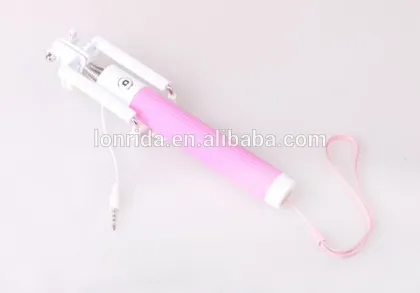 Newest Design Handheld Portable Fashion Colorful Wired Selfie Stick For Huawei Ascend