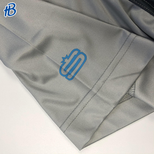 Grey And Black Breathable Golf Polo Shirt