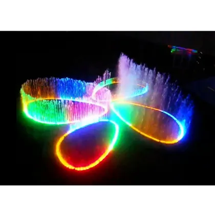garden fountain lighting