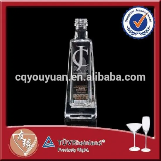 SGS certificate decaled 50ml small glass wine bottle