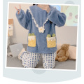 women's plush round neck pullover pajamas