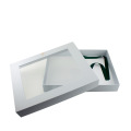 Shirt Packaging White Gift Box with Clear Lid