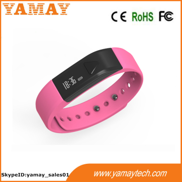digital smart raised touch button buetooth i5 walking distance measurement bracelet