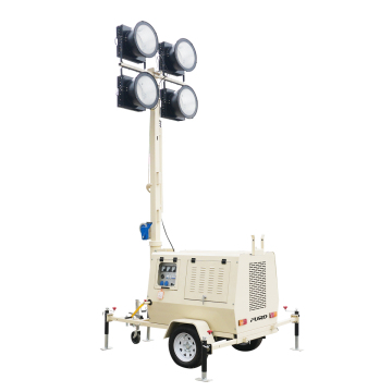 Mobile Portable 9M Tower Light with Mobile Telescopic Light Tower