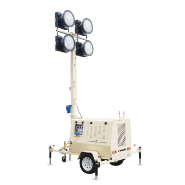 Mobile Portable 9M Tower Light with Mobile Telescopic Light Tower