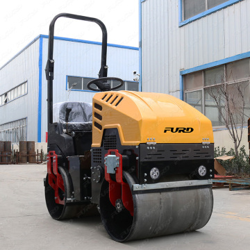 25KN road roller price 1000kg double drum roller compactor