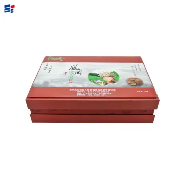 Red classical book shape paper tea box