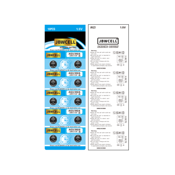 1.5V AG Series Button Battery LR41 AG3 لمقياس الحرارة