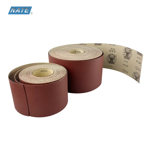 China Hot Sell Red Aluminum Oxide Abrasive Sandpaper Roll Manufactory