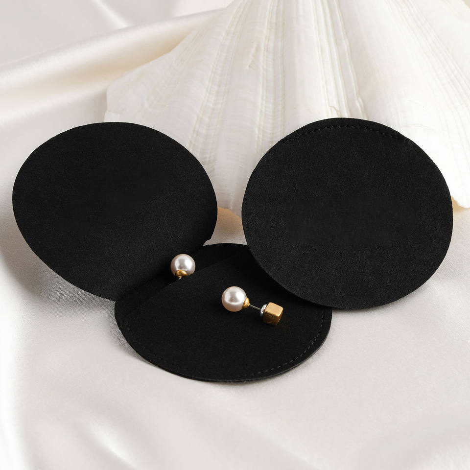 Round Velvet Jewelry Pouch with Plush Interior