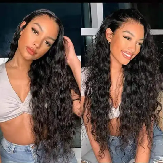 Cheap Hd Full Lace Frontal Wig Pre Plucked Wet And Wavy Brazilian Virgin Human Hair Water Wave Transparent Lace Front Wig Vendor